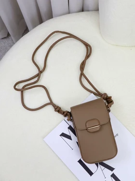 کیف موبایلی زنانه مدل کارولینا کد A2702 (نسکافه ای تیره)