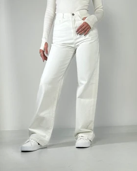 شلوار نیم بگ سفید کد 1000164