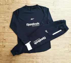 ست تیشرت آستین بلند و شلوار مردانه سرمه ای reebokclassic