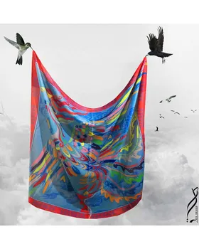 روسری آبی زنانه