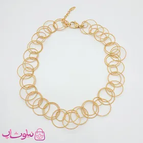 گردنبند زنانه ژوپینگ مدل حلقه های تو در تو