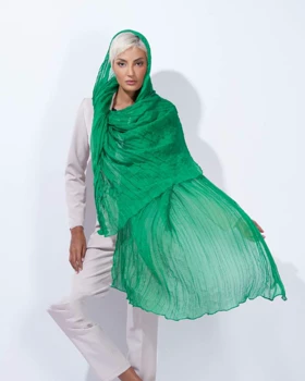 شال چروک پلیسه ابریشم