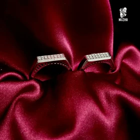 حلقه ست نقره زنانه ومردانه کدhsn1051