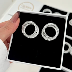 گوشواره زنانه تنیسی گرد کد 858