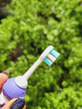 مسواک دسته سیلیکونی کرومی