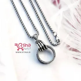 گردنبند استیل طرح اسکلت دست (پسرانه و دخترانه)