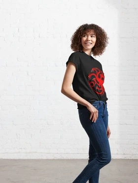 تیشرت house of the dragon طرح Red Dragon Classic T-Shirt