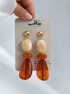 گوشواره رزینی طرح سنگ