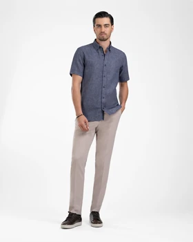 ام کی کالکشن پیراهن آستین کوتاه mk-22919-navy-blue