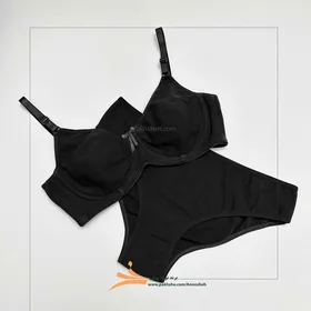ست نخ پنبه بدون درز مشکی برند نوشه پوش