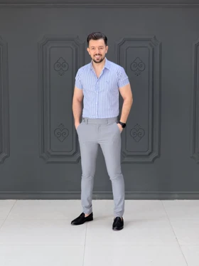پیراهن 041107 AKOMOD آبی روشن