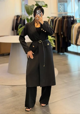 مانتو ماکسی یقه انگلیسی