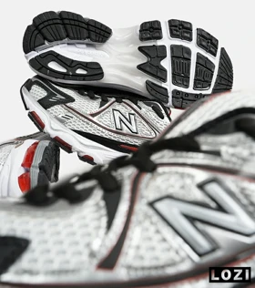 کفش کتانی مردانه و زنانه سفید قرمز مشکی NEW BALANCE 1064