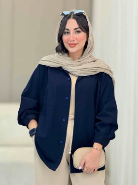 مانتو آستین پیله تک جیب ساره