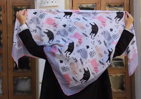 روسری طرح گربه