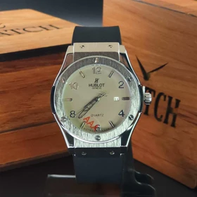 ساعت مچی مردانه هابلوت ژنو HUBLOT تاریخ دار با قفل پروانه ای هابلوت