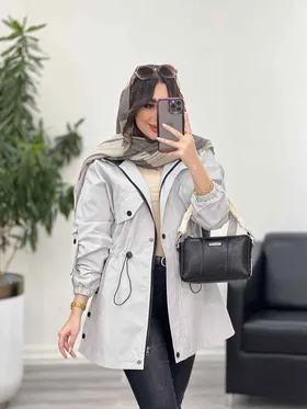 بارانی بغل سه دکمه کلاهدار