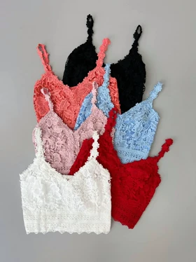 نیم‌تنه دانتل پشت کش کد 3827