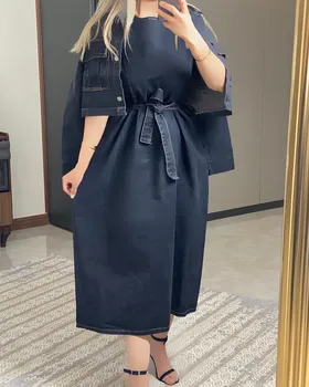 ست سارافن و کت جین