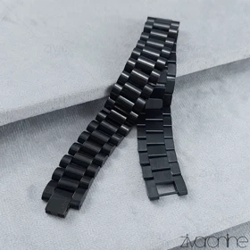 دستبند رولکس سه رج کلاسیک مشکی پهن 40139