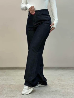 شلوار جین نیمبگ سورمه ای 6321