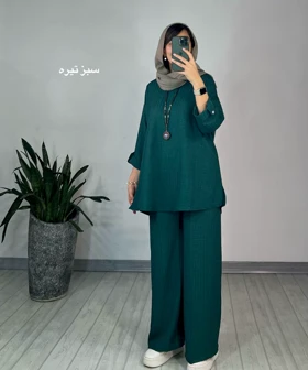 ست مانتو و شلوار پارنا 3