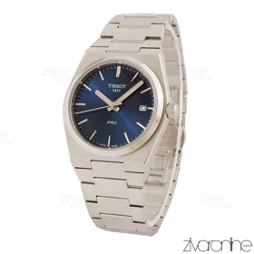 ساعت تیسوت زنانه PRX نقره ای صفحه سرمه ای 105472