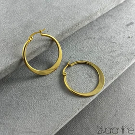 گوشواره زنانه حلقه‌ای آینه ای 20359