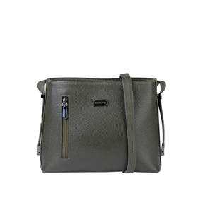 کیف دوشی چرم زنانه سبز یشمی026