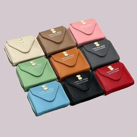 کیف پول و جا کارتی زنانه و دخترانه طرح خرس نشسته مدل MSN256-35