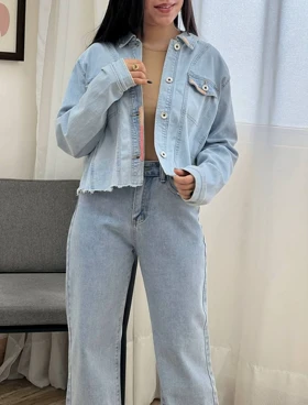 کت جین دوخت رنگی کد 3395