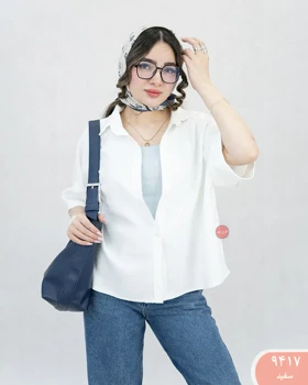 شومیز سیلک بغل دکمه 9417