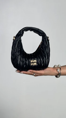 کیف دستی رو دوخت MIU MIU   کد 1100339 (مشکی)