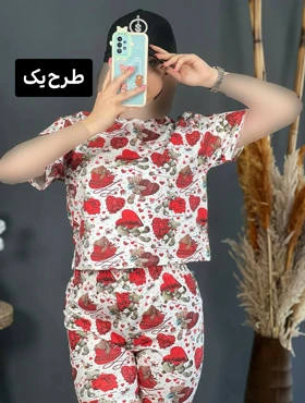 ست کراپ شلوارک پنبه 1152