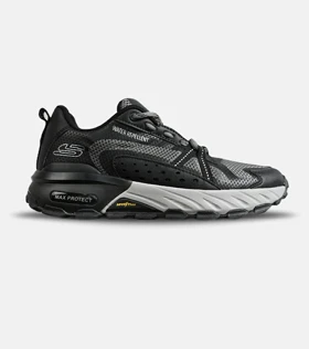 کفش کتانی طبی ورزشی مشکی طوسی SKECHERS max protect مدل 8088