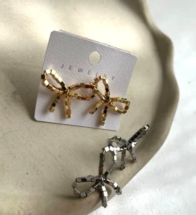 گوشواره پاپیونی استیل