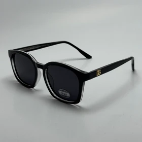 عینک آفتابی پلاریزه دولچه گابانا DOLCE GABBANA دسته سیم کشی شده لولا فنر مشکی کد 7709