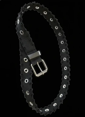 کمربند کنفی ضخیم زبونه دار پرچ‌های فلزی و لبه‌های خاردار*کیفیت A