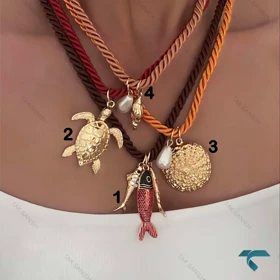 گردنبند طرح ساحلی GhardanBand-8535-L