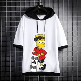 تیشرت کلاه دار طرح سیمسون