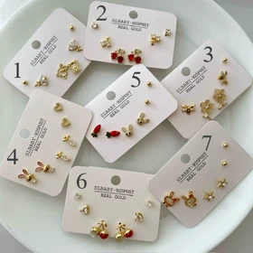 گوشواره پک سه جفتی fashion