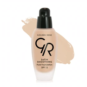 کرم پودر صورت گلدن رز ,مدل Satin Smoothing Fluid شماره 34 مناسب انواع پوست حجم 34 میلی‌لیتر