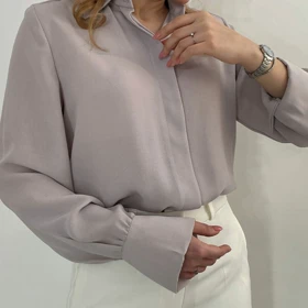 شومیز زنانه کرپ حریر ریرا (Reera) سین استایل