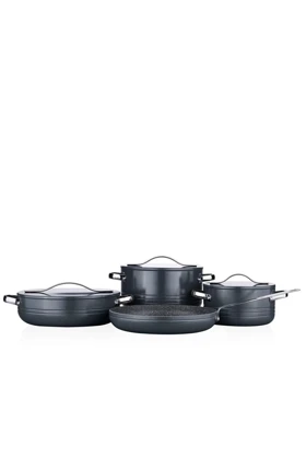 سرویس قابلمه گرانیتی KORKMAZ مدل A2620-2 - مشکی