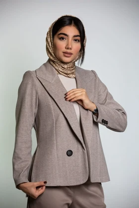 کت زنانه یقه بلیزر کشمیر