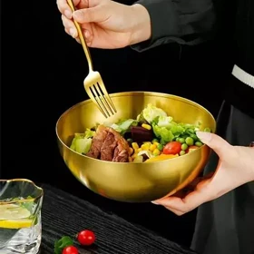 کاسه استیل طلایی یونیک پلاس/ Unique plus