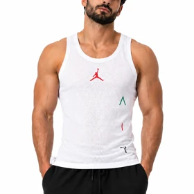 رکابی ورزشی مردانه جردن مدل Dri Fit-226 سفید