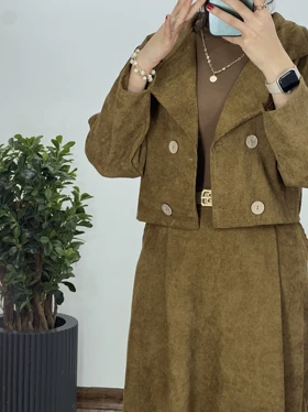 ست کت و دامن ارغوان 3