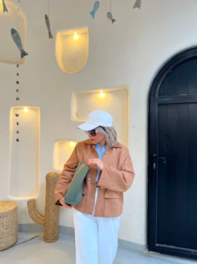 کت باران کت زنانه مخمل جیر کد 1017