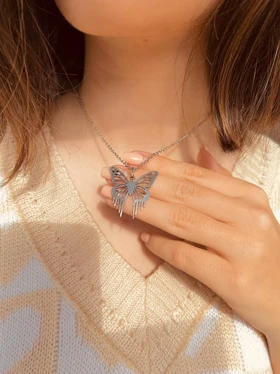 گردنبند پروانه استیل